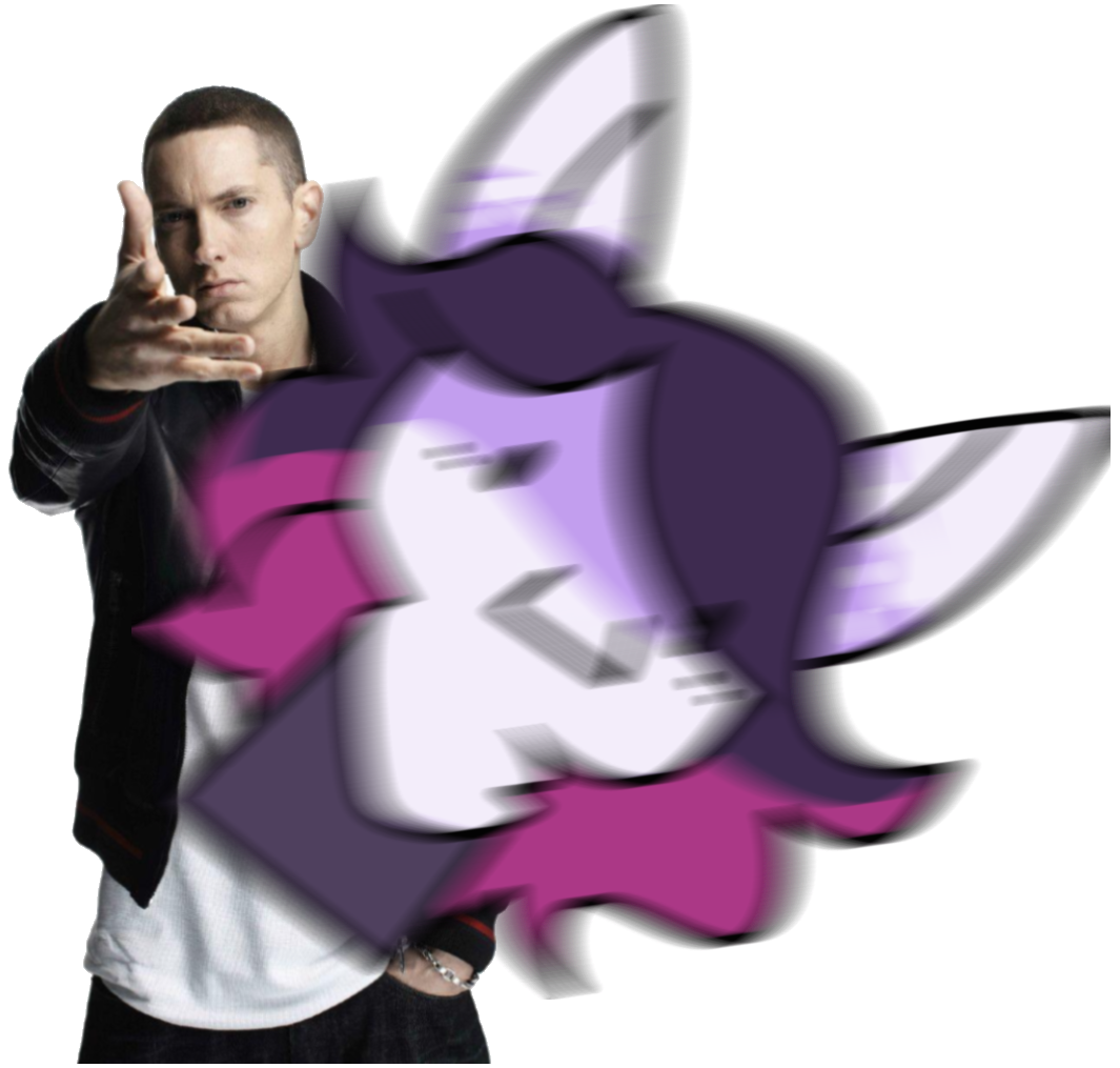 that meme of eminem throwing a rat, but the rat has been replaced with my pngtuber